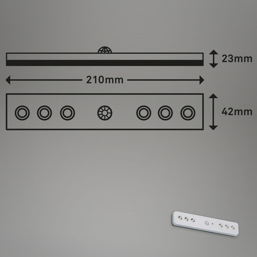 LED Unterbauleuchte. 21 cm. 0.48 W. Titan. Briloner Leuchten 5