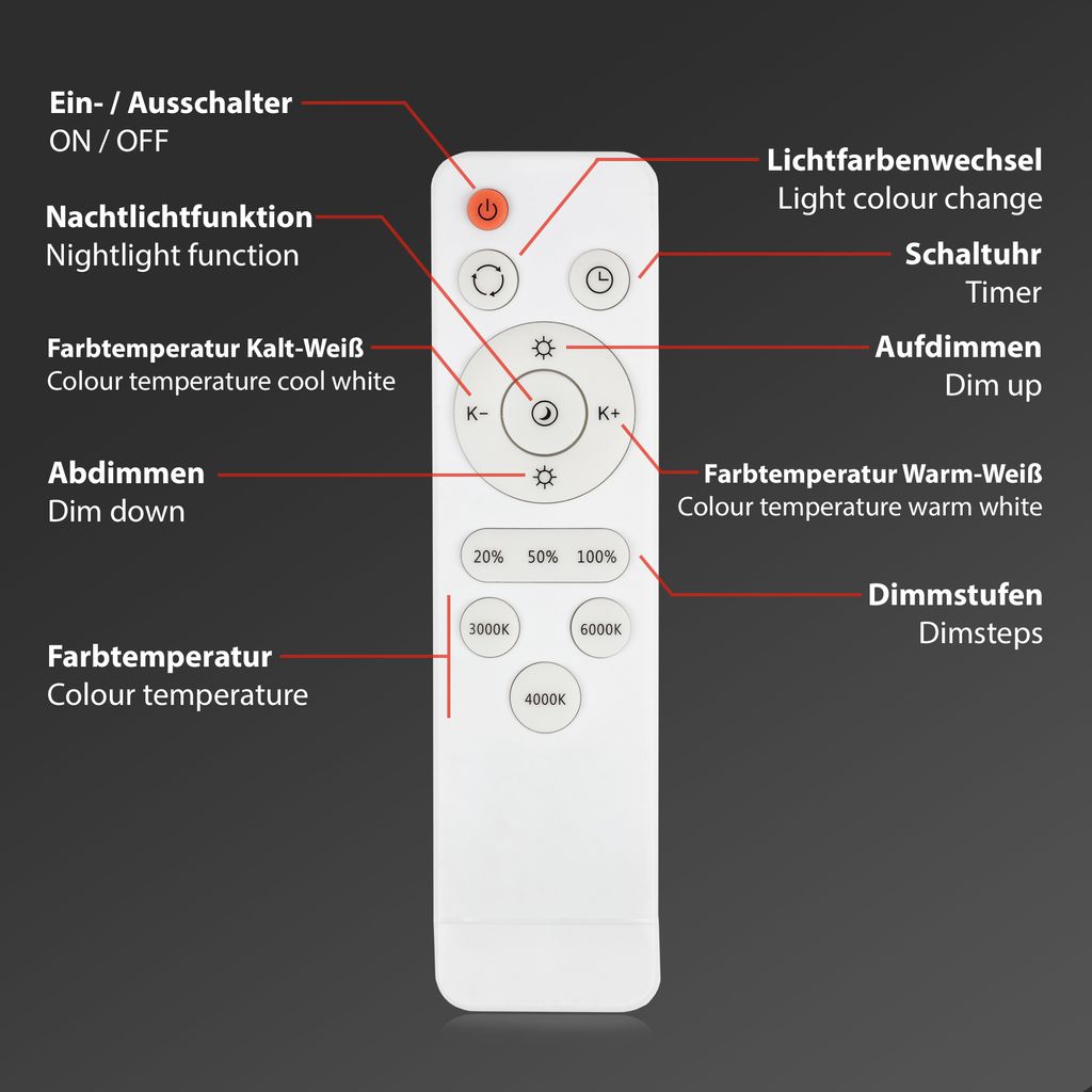 STERNENHIMMEL LED Deckenleuchte, Ø 39 cm, 24 W, Weiß