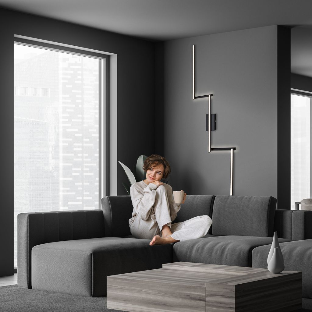 LED Deckenleuchte Schwenkbar 5-flammig 28 W schwarz Metall-Kunststoff Briloner 7