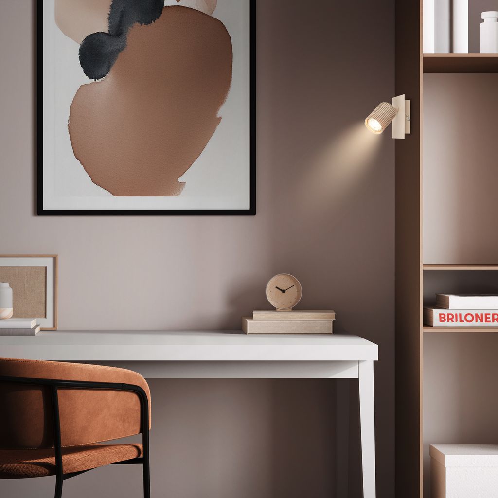 Ida Wandlampe - GU10 Fassung, max. 9W, Schwenkbar, Beige