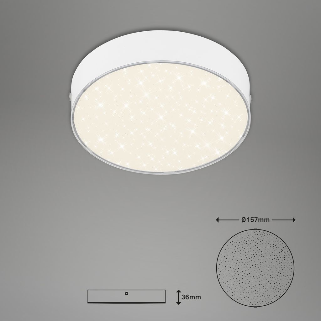 STERNENHIMMEL LED Deckenleuchte, Ø 15,7 cm, 11 W, Weiß