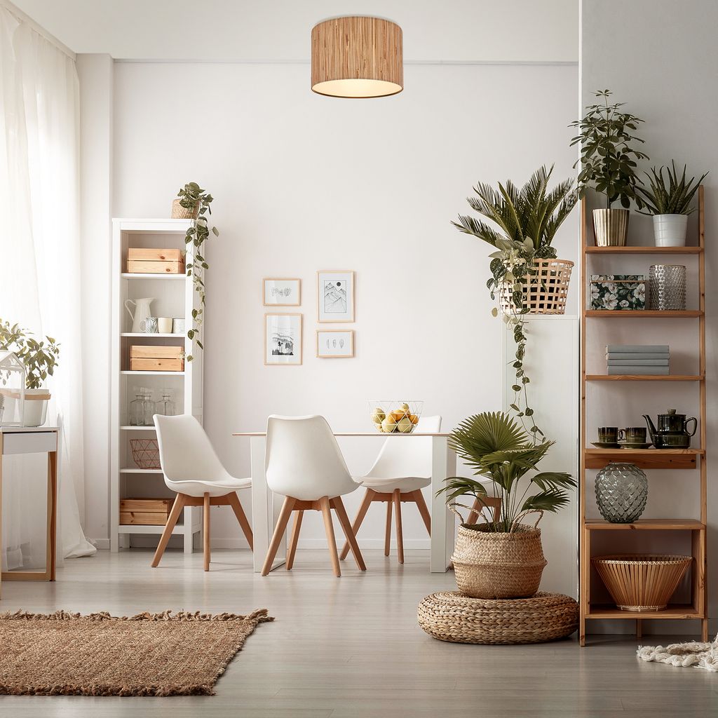 Briloner Slama Deckenlampe. Seegras Schirm. Boho-Stil. E27 Fassung. Natur. Ø35 x 28 cm 2