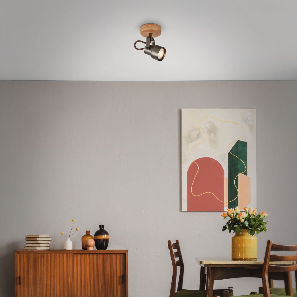 Briloner Tahun Wandleuchte, schwenkbar, warmweißes Licht, Antik-Grau
