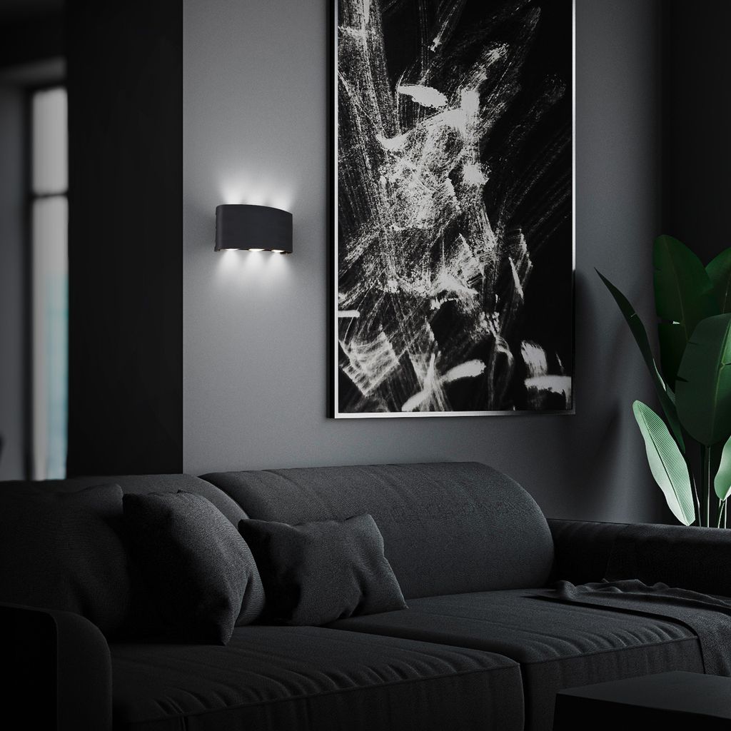 Will Outdoor Wall Light - 6.5W, 700lm, LED, Neutral White, IP44, Black