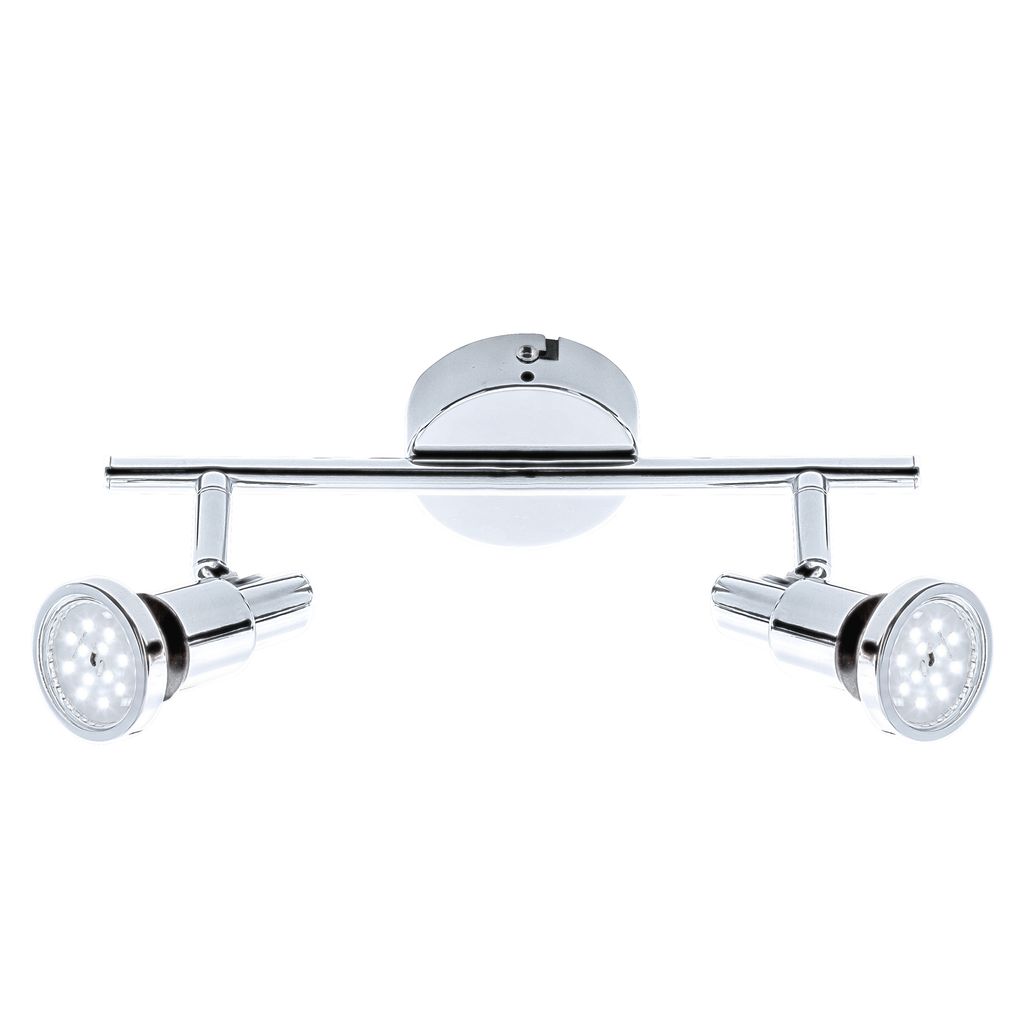 LED Spotleuchte 27,5 cm 2xGU10 9,6W 800lm chrom