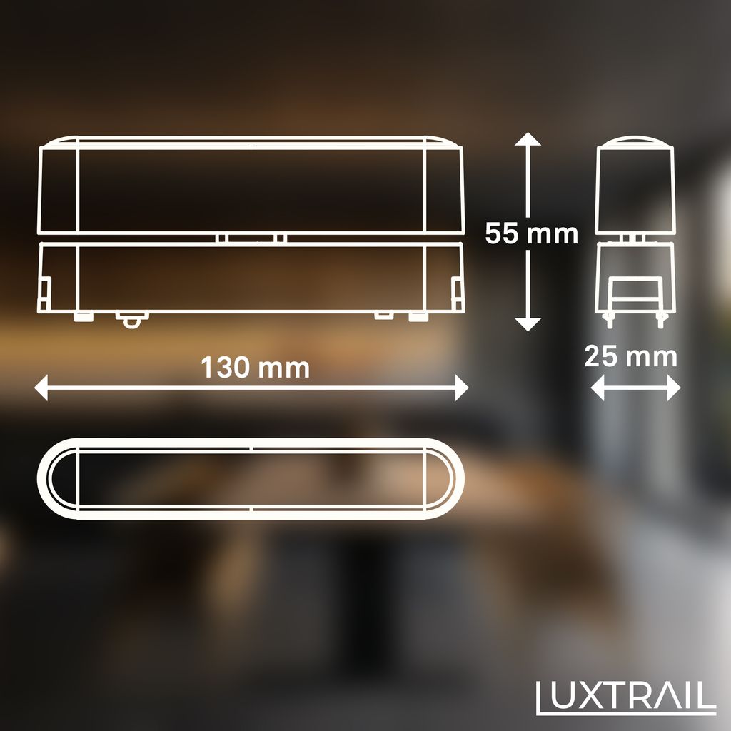 Briloner Luxtrail Schienensystem. Warmweiß. Schwenkbar. Zubehör. Schwarz. 13 cm 4