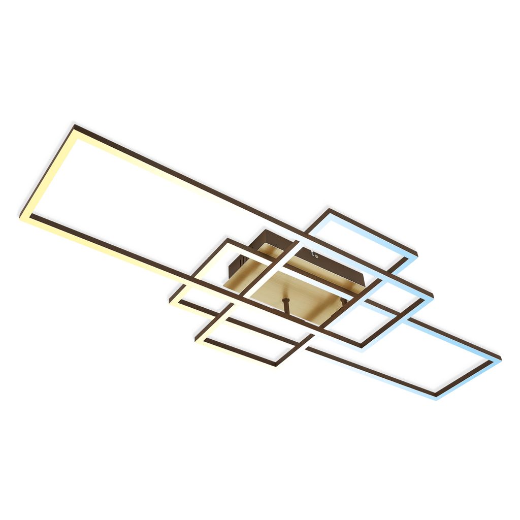 LED Deckenleuchte Fernbedienung CCT Nachtlicht schwenkbar 51W gold Briloner 0