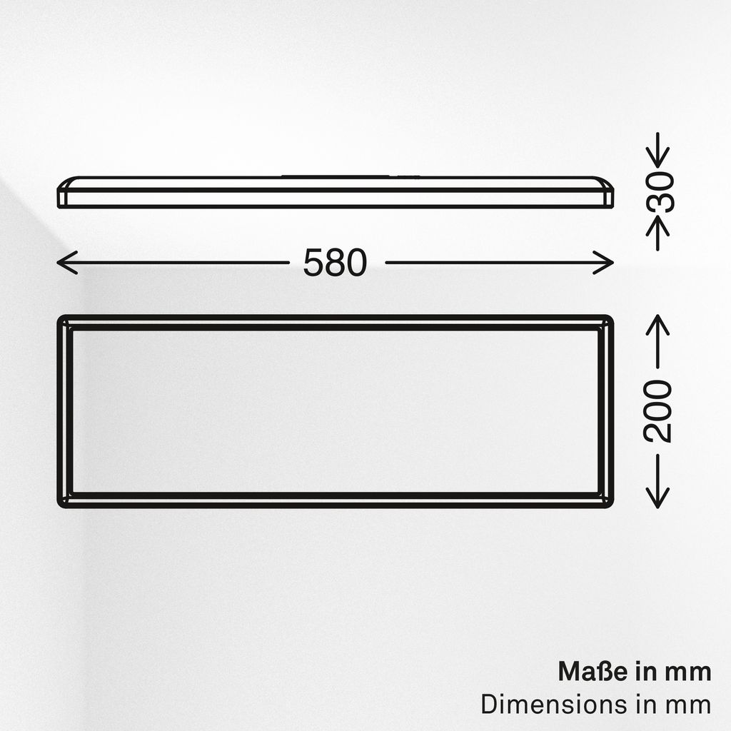 Briloner Move LED Plafonnier IP44, rétroéclairage, détecteur de mouvement, blanc