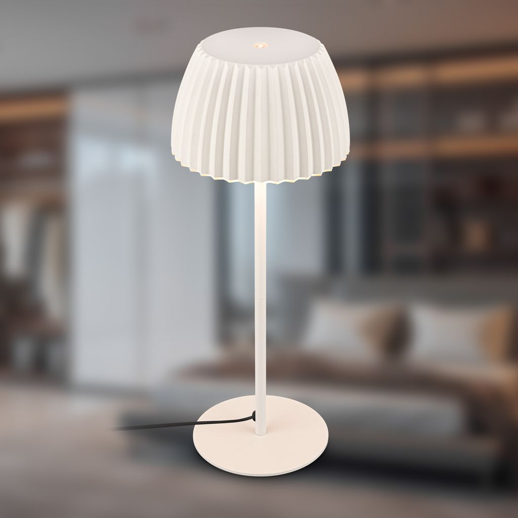 LED Table Lamp Off-White – Touch Dimmer, USB-C, 8W, Warm White
