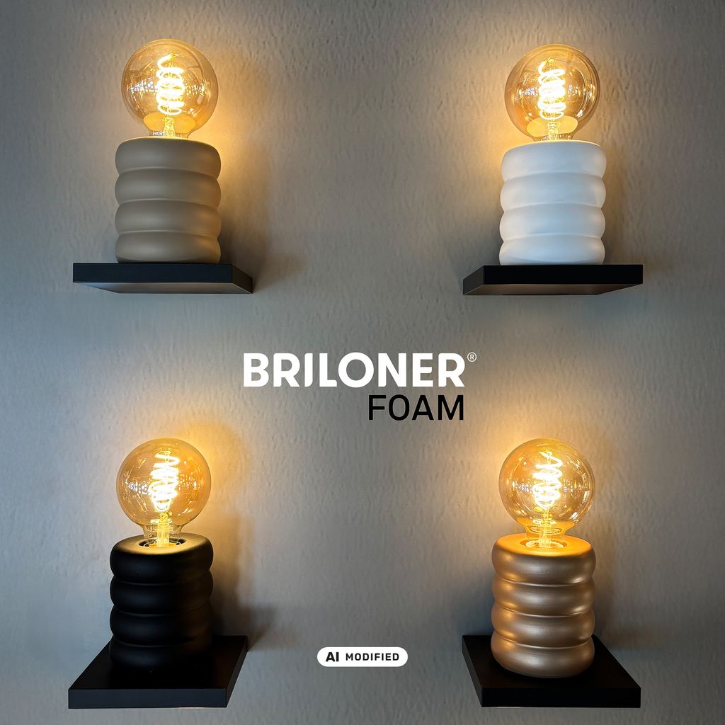 Foam Tischlampe - mit Schalter, Keramik, E27 Fassung, Schwarz-matt
