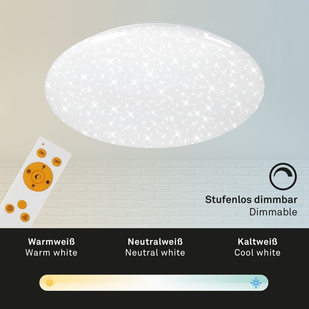 STERNENHIMMEL LED Deckenleuchte, CCT, Nachtlicht, Fernbedienung, Dimmbar