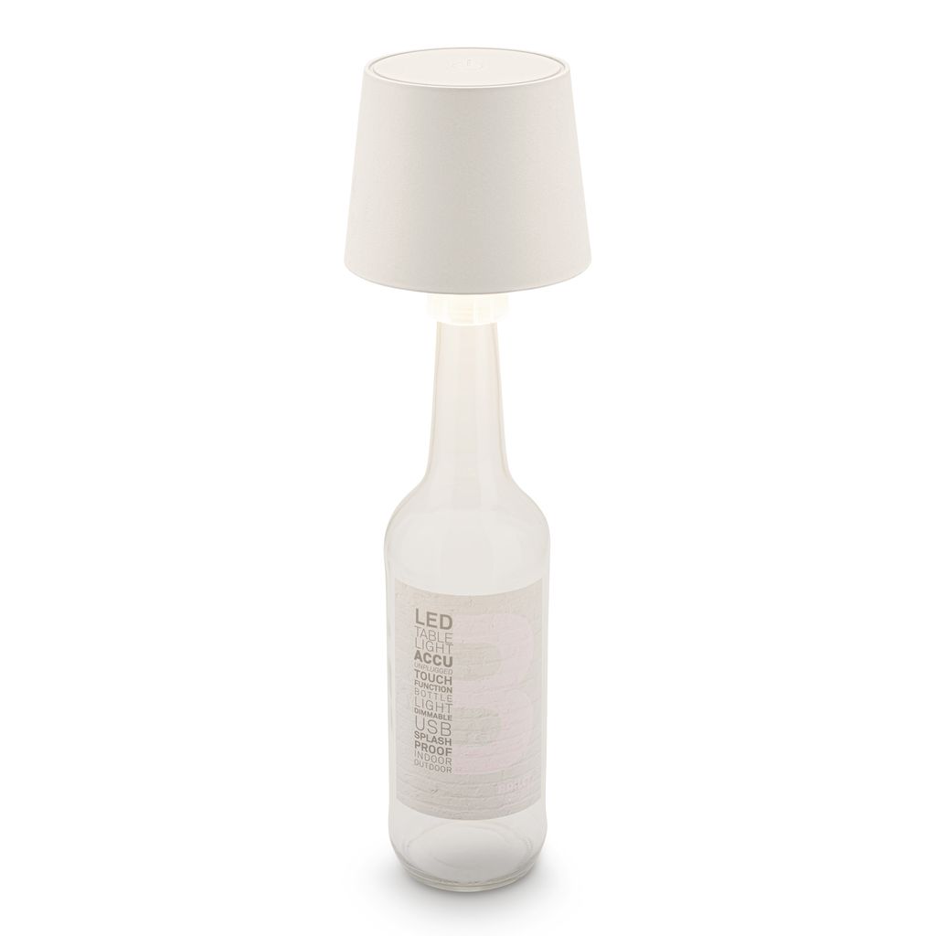 Briloner Bota Flaschenlampe - 1,8W, 120lm, Akku, LED, Dimmbar, Touch, Warmweiß, Altweiß
