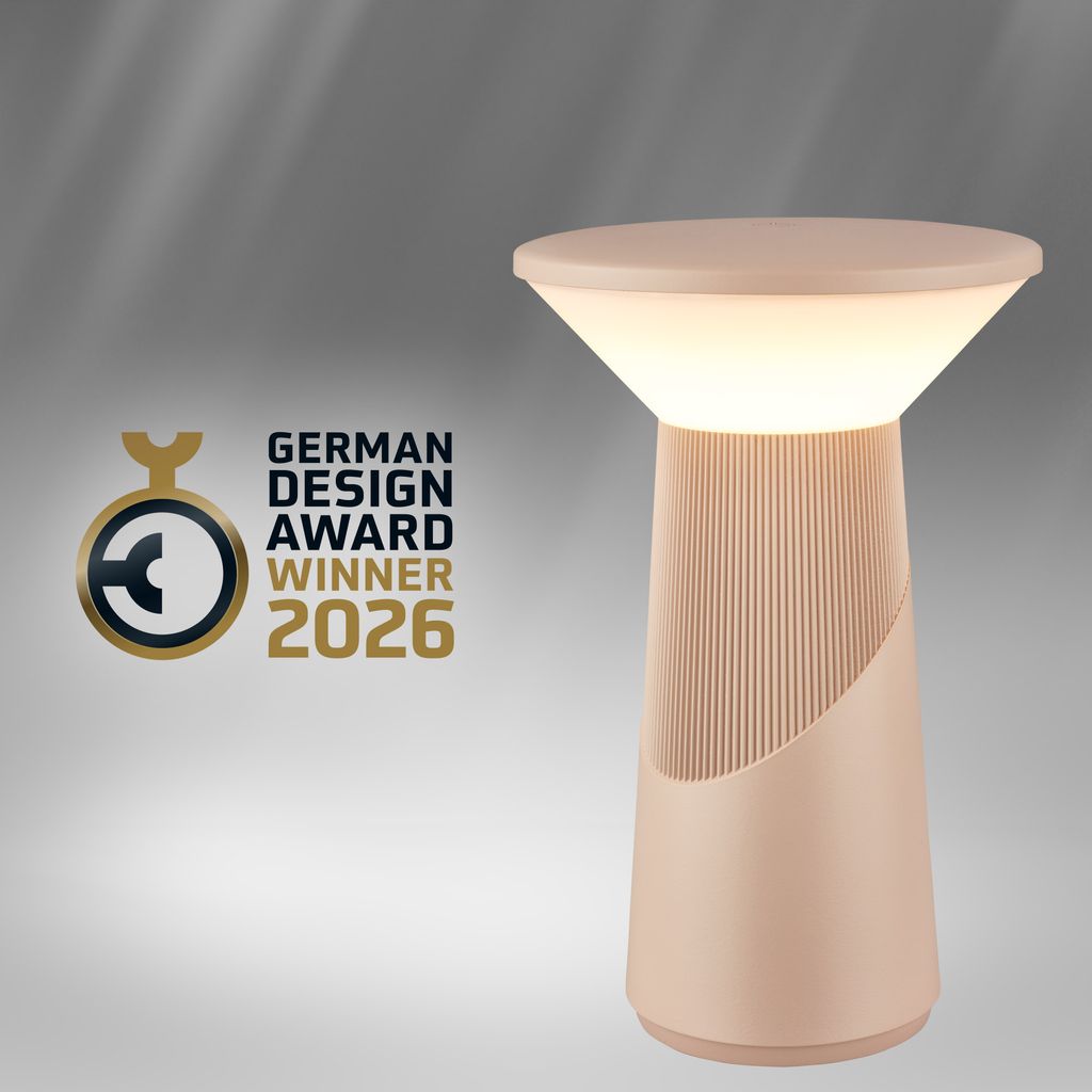 Briloner LED Tischlampe Kabellos 15x24cm 2.6W 200lm 2700K Warmweiß Dimmbar Design Award Beige - Tischleuchte Wohnzimmer Schlafzimmer Balkon 4