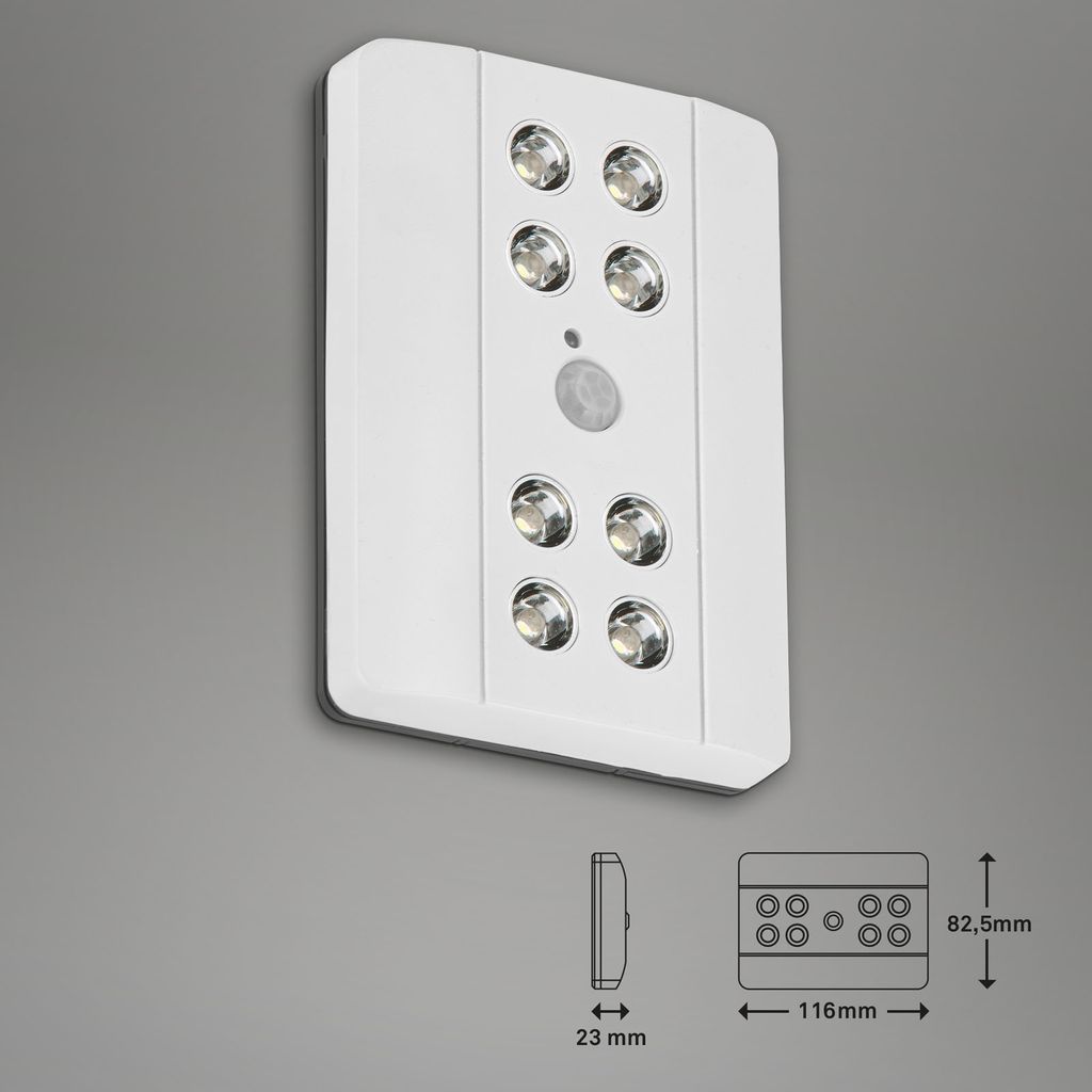 LED Unterbauleuchte Küchenlampe Schranklampe Batterie Bewegungsmelder Briloner 6