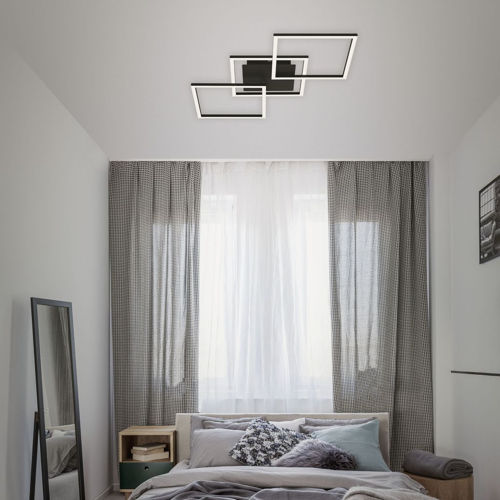 LED Deckenleuchte Dimmbar drehbar 30 W schwarz Metall-Kunststoff Briloner 6