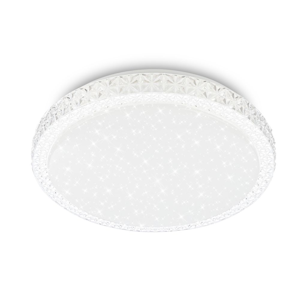 Astro Deckenleuchte Ø26,5 cm - 12W, 1400lm, LED, Sternenhimmel, Kristalloptik, Weiß