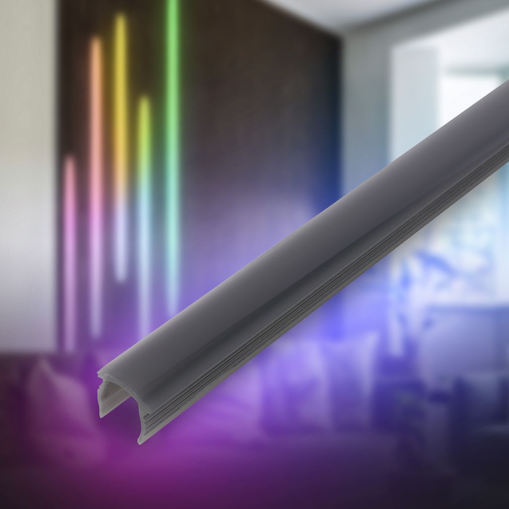 Pimp your Panel Diffusor 11mm Spaltbreite - für Wandpaneele, Klemmbar, Kürzbar, dunkle Rauchoptik