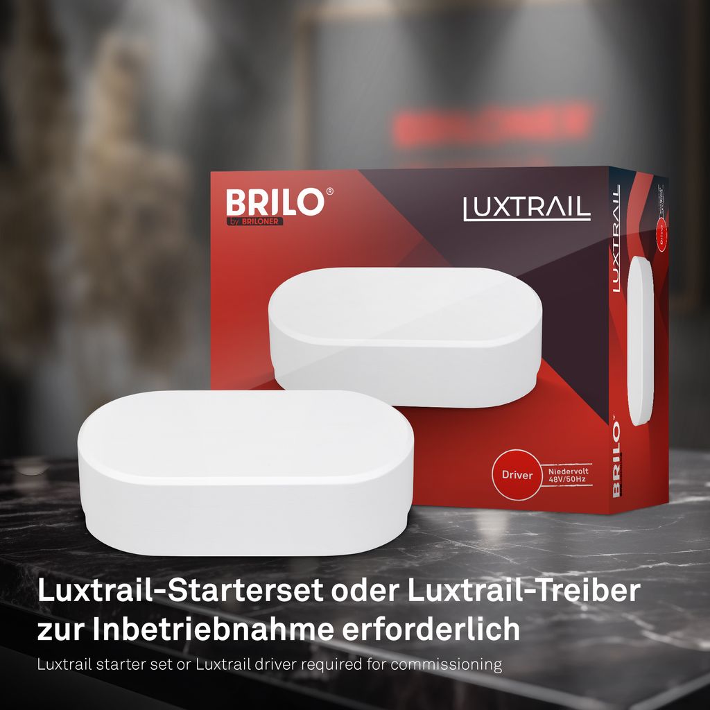 Briloner Luxtrail Schienensystem, Erweiterungsset, 2x LED Spots, Weiß