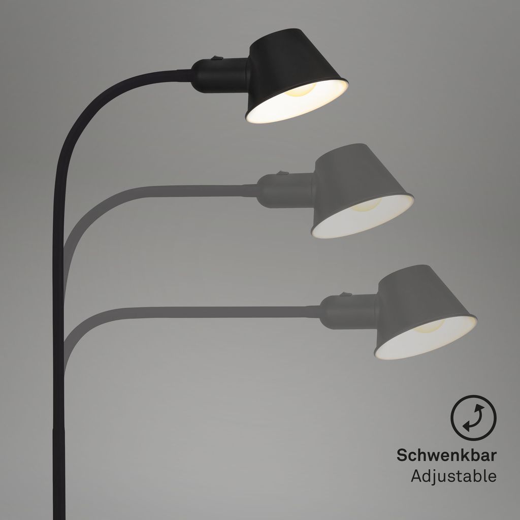 Lampada da tavolo 65 cm 1x exkl. E27 10W nero