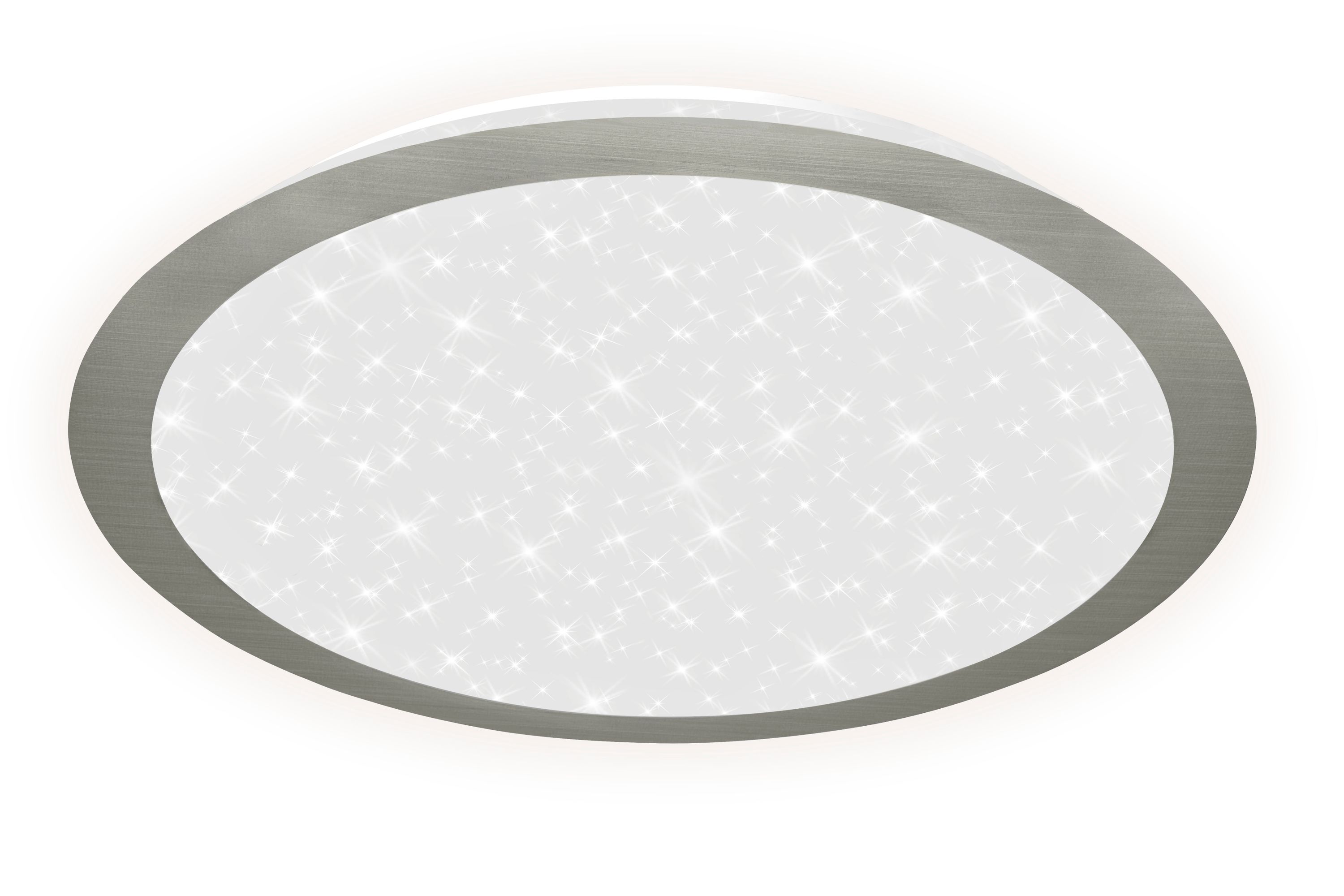 LED Deckenleuchte Sternendekor, Ø 36 cm, LED-Platine, 15 W, 1500 lm, matt-nickel