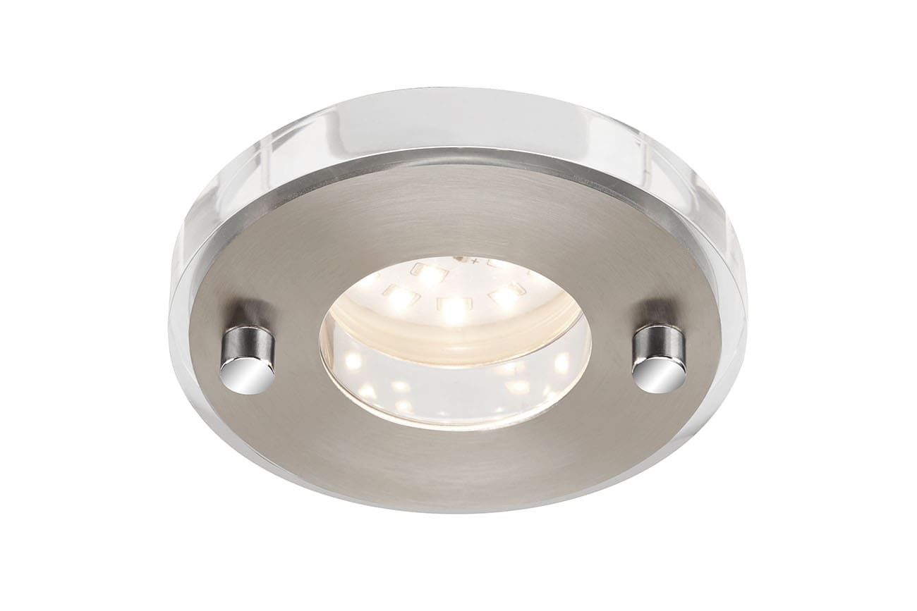 LED Einbauleuchte, Ø 8,5 cm, 5 W, Matt-Nickel