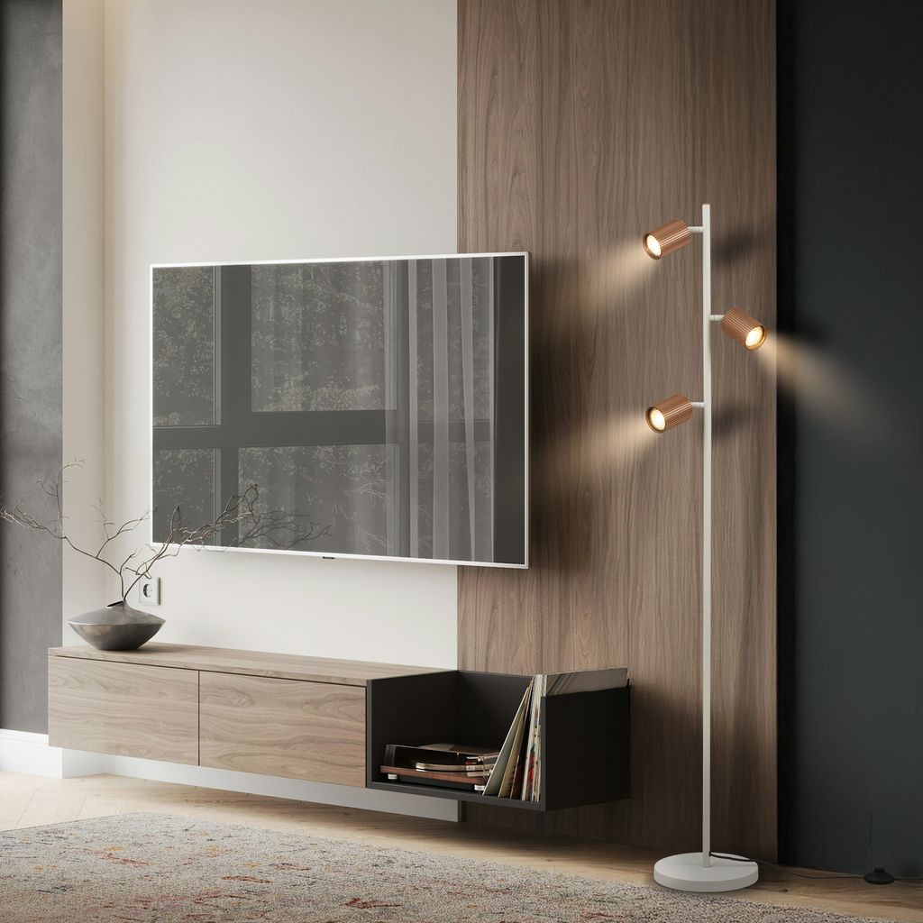 Ida Stehlampe - Schalter, Schwenkbar, GU10 Fassung, max. 9W, Coffee-Warm Grey