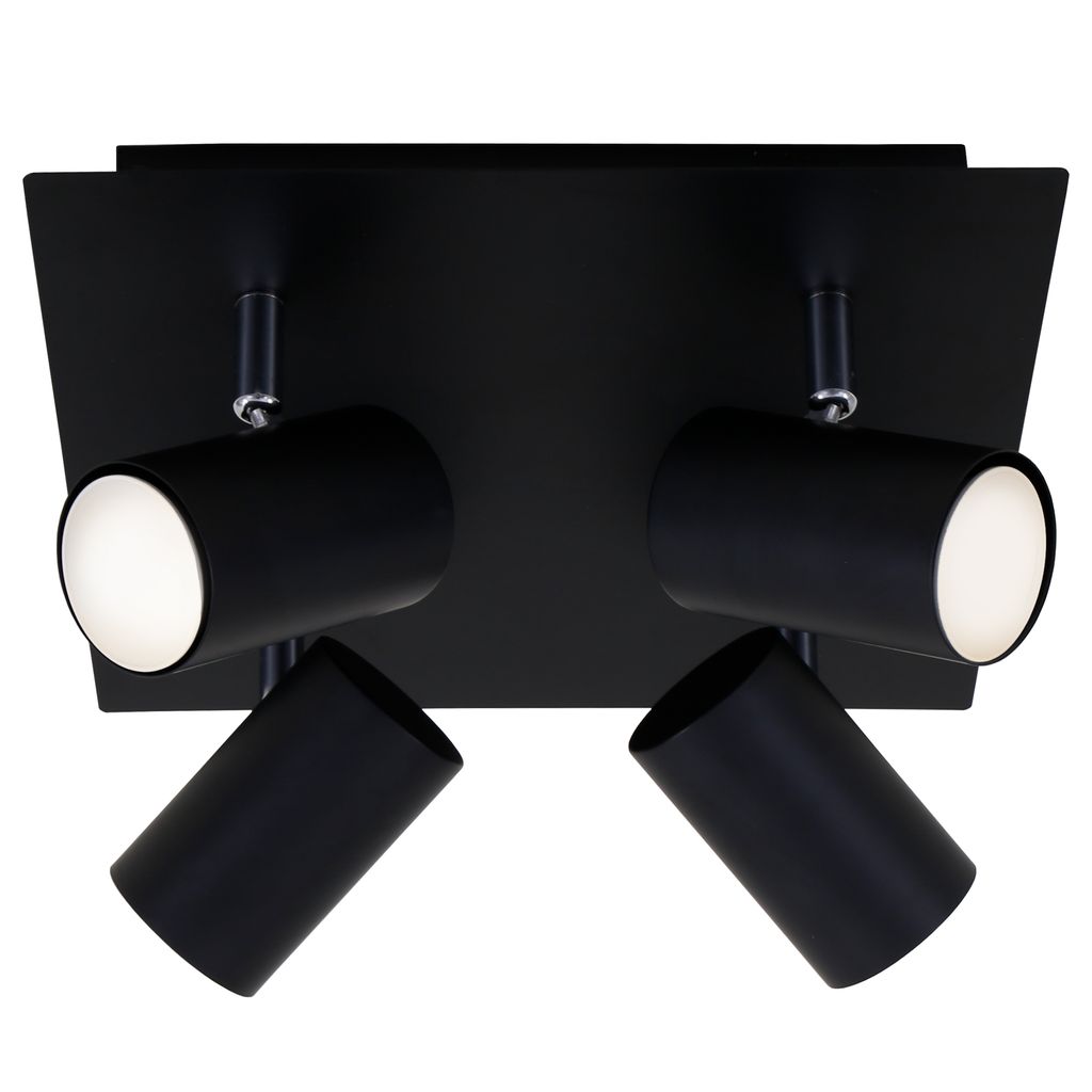 Spotlight 26,5 cm 4x GU10 40W zwart
