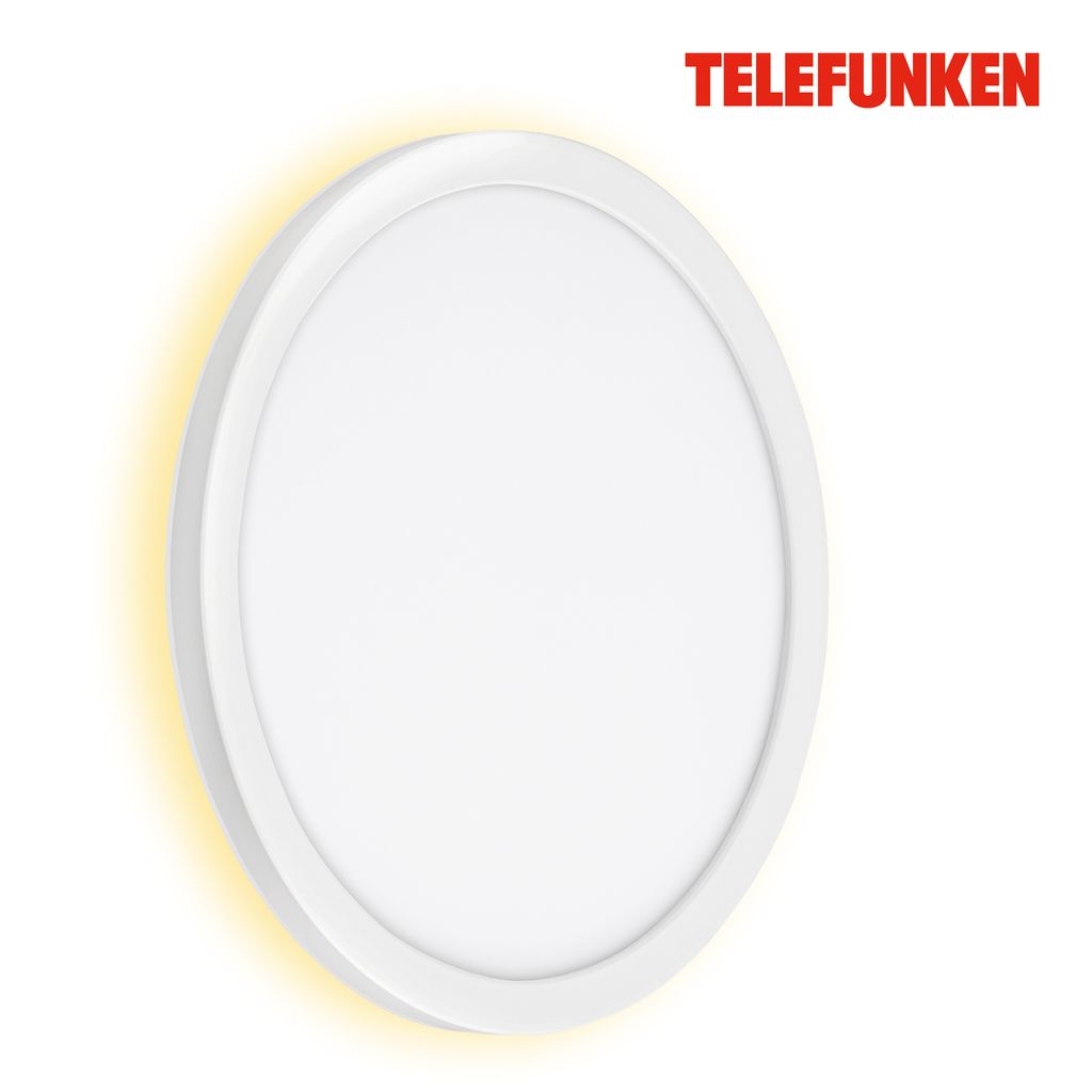 LED Außenwandleuchte Außenleuchte IP44 4000K 15W Ø28cm Weiß Telefunken 7