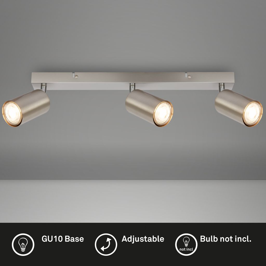 Deckenstrahler Deckenleuchte Deckenlampe Schlafzimmer Schwenkbar 3-flammig GU10 2