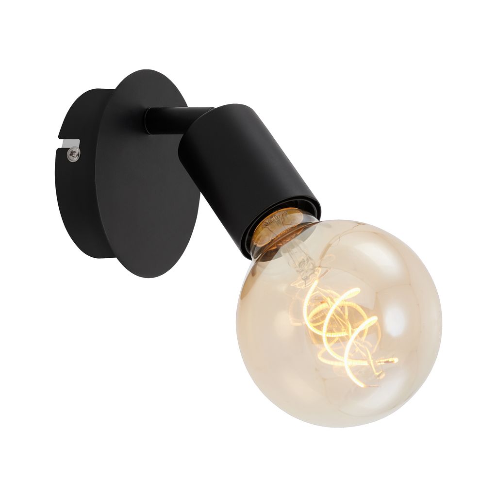 Briloner Pearl Wandleuchte, schwenkbar, Retro, 1-flammig, Schwarz