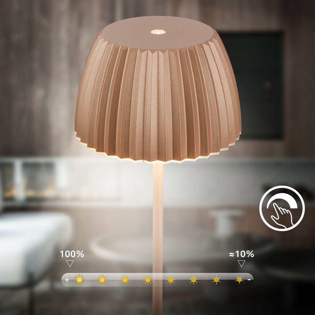 LED Table Lamp Coffee – Touch Dimmer, USB-C, 8W, Warm White Light