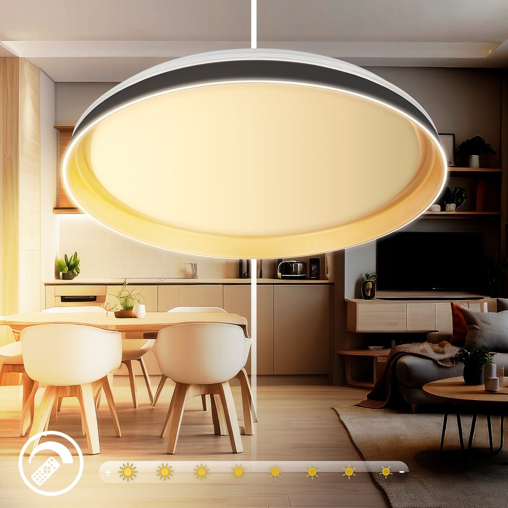 LED Deckenlampe Deckenleuchte Wohnzimmer Fernbedienung Dimmbar CCT Flur 3