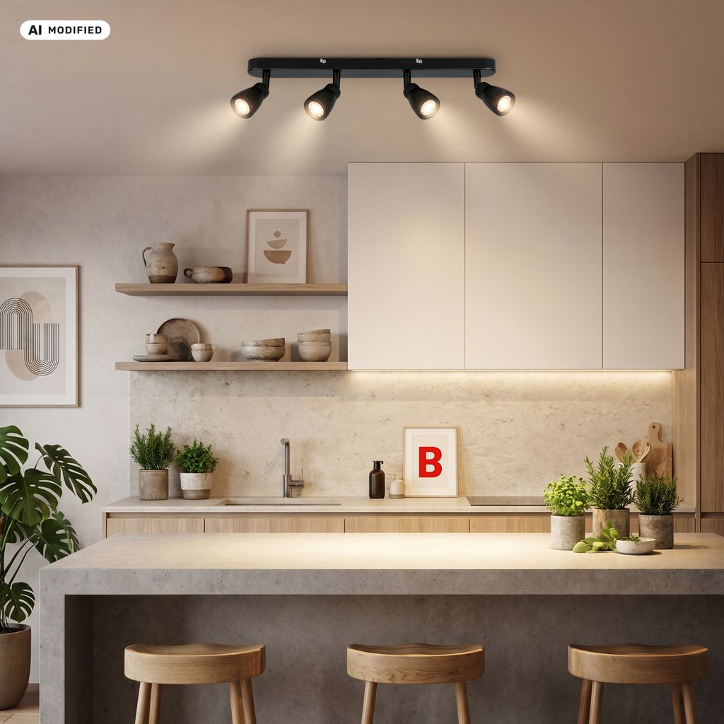 Riff Ceiling Spotlight 20 cm - 14W, 1600lm, LED, Adjustable, Black