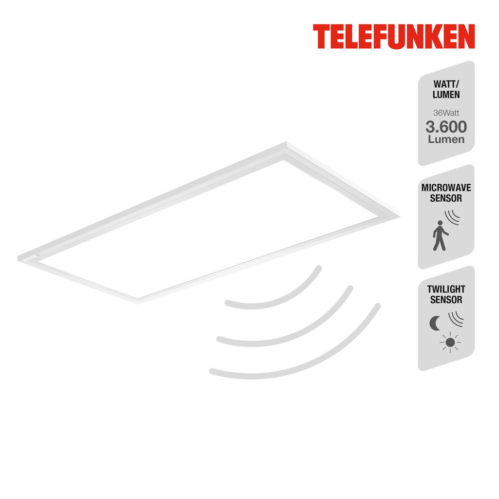 TELEFUNKEN LED Panel 59,5 cm 36W 3900lm weiß