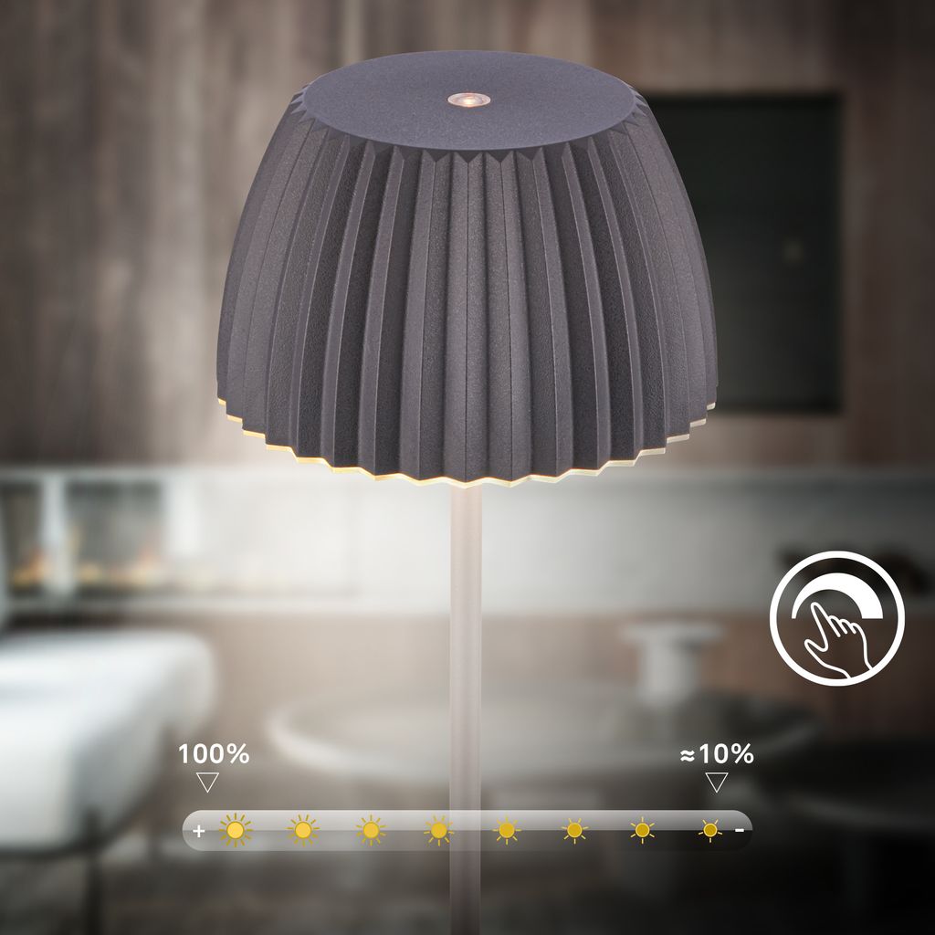 LED Tischlampe LED Tischleuchte Dimmbar Touch Warmweiß Schlafzimmer Flur 5