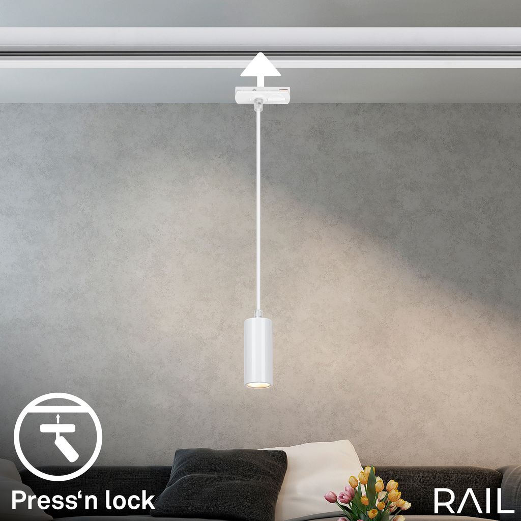 Briloner Rail Schienensystem. Dimmbar. Kombinierbar. Zubehör. Weiß. Ø4 x 10 cm 4