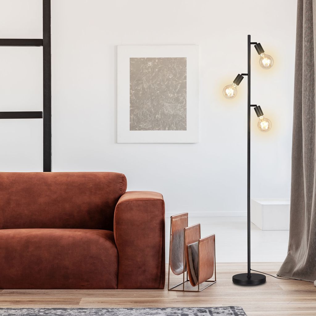 Stehleuchte Ø 22 cm 3 exkl E27 10W schwarz 2