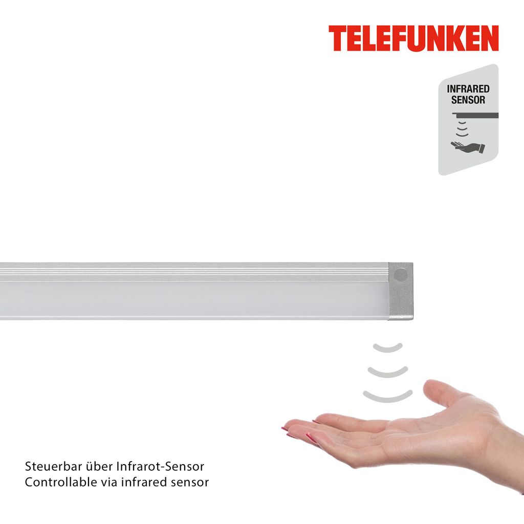 TELEFUNKEN LED Unterbauleuchte 31,3 cm 4W 400lm silber
