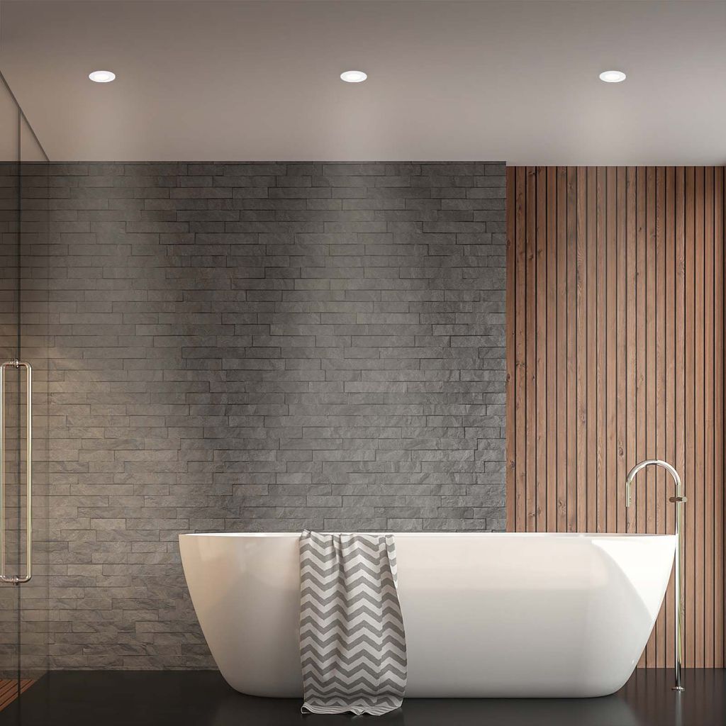 LED Einbauleuchte Badleuchte 3er Set IP44 4.9W weiß Kunststoff Ø8.5 cm Briloner 6