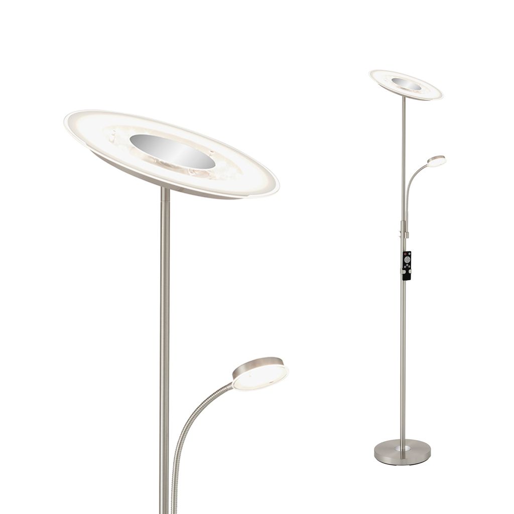 LED Fluter mit Lesearm, Nachtlicht, Timer, Schalter, Dimmbar