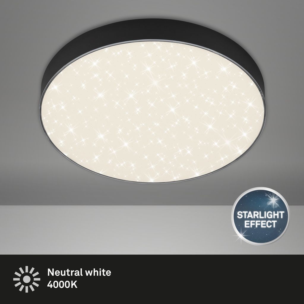 STERNENHIMMEL LED Deckenleuchte, Ø 28,7 cm, 21 W, Schwarz