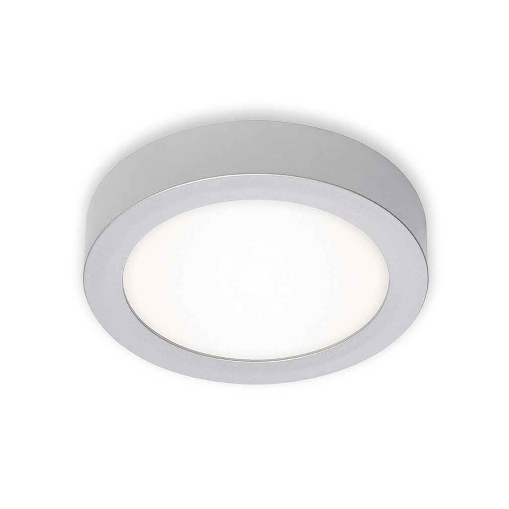 LED Aufbauleuchte Aufbaulampe 11 W 4000K silber Metall-Kunststoff Ø17cm Briloner 2