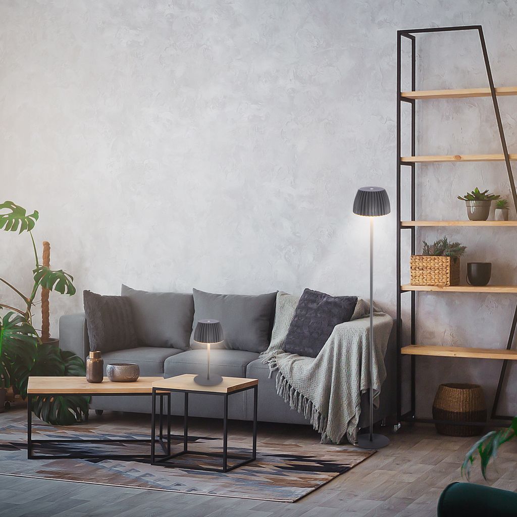 LED Stehlampe kabellos LED Stehleuchte Standleuchte Akku Wohnzimmer dimmbar 7