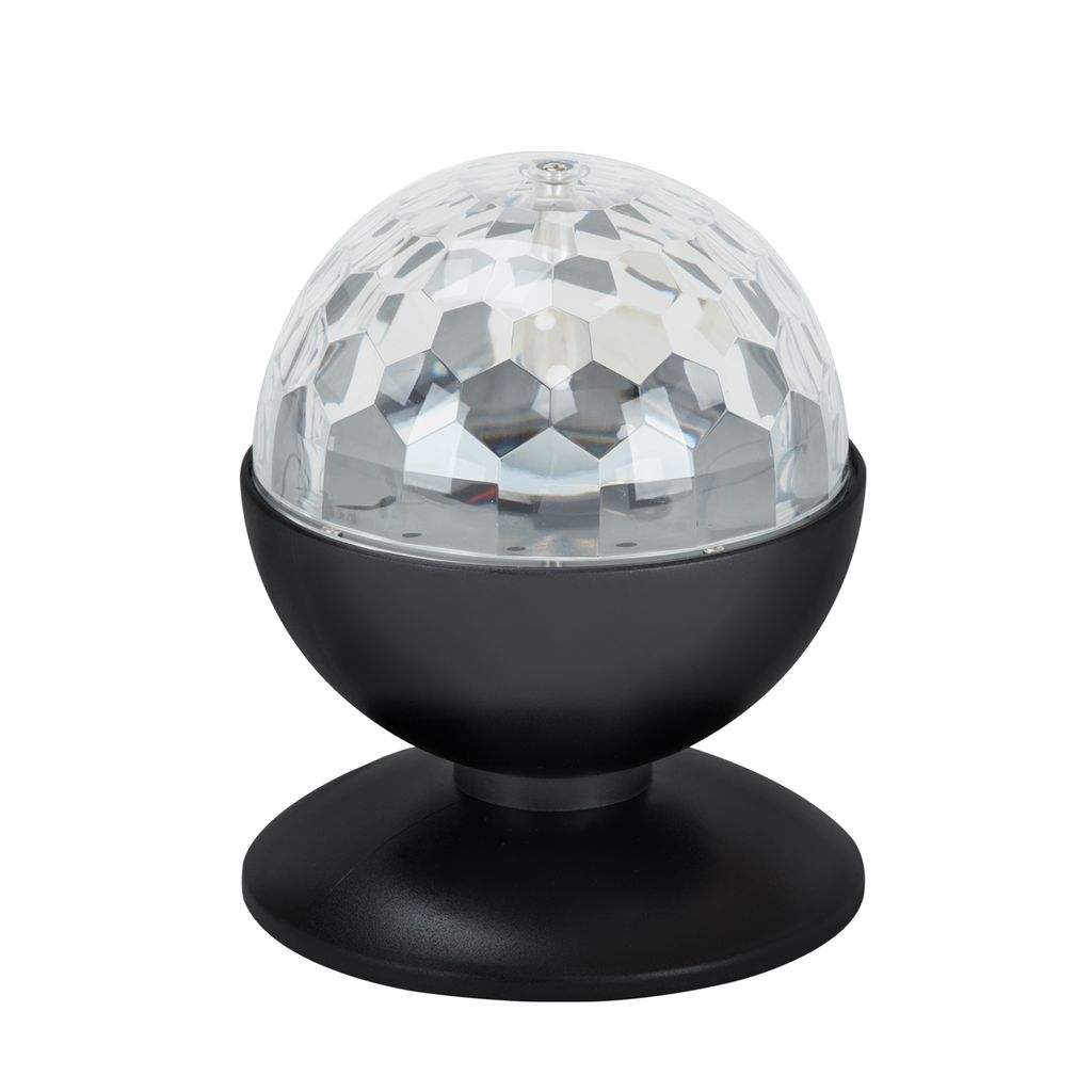 RGB LED Tischleuchte, Ø 12,5 cm, 3 W, Schwarz