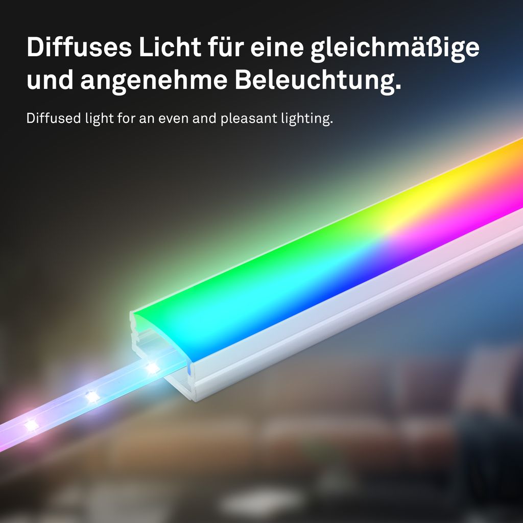 Pimp Your Stripe Starterset LED Strip 2m, IP44 Aussen, WiFi, RGB+W