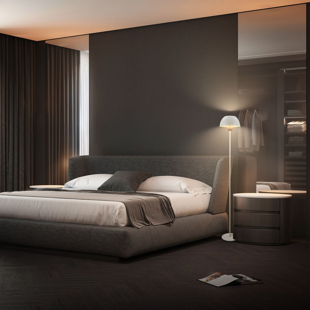 Gryde Floor Lamp - Switch, E27 socket, max. 10W, Coffee light grey