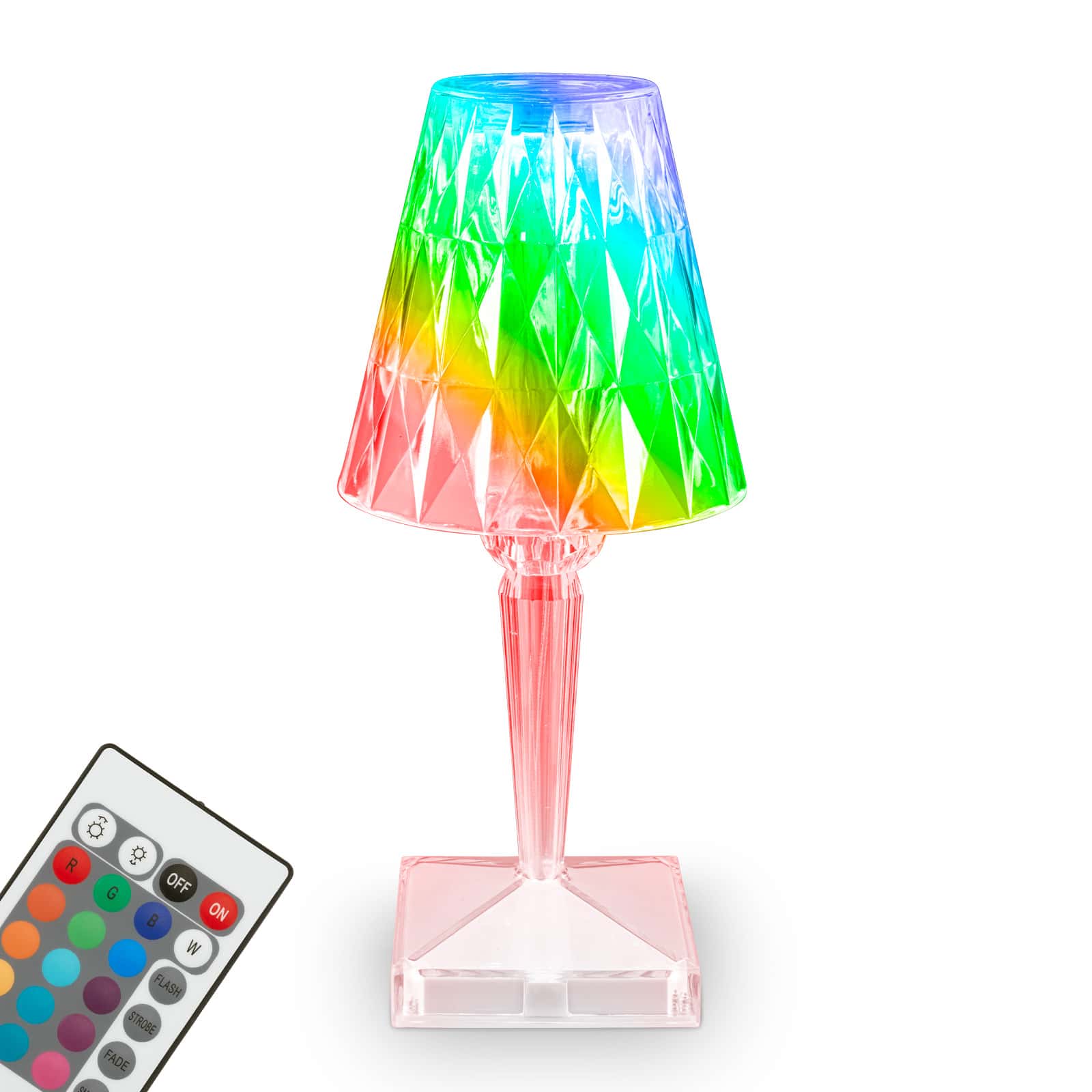 LED Akku-Tischleuchte, 25,5 cm, 2,3W, 65lm transparent