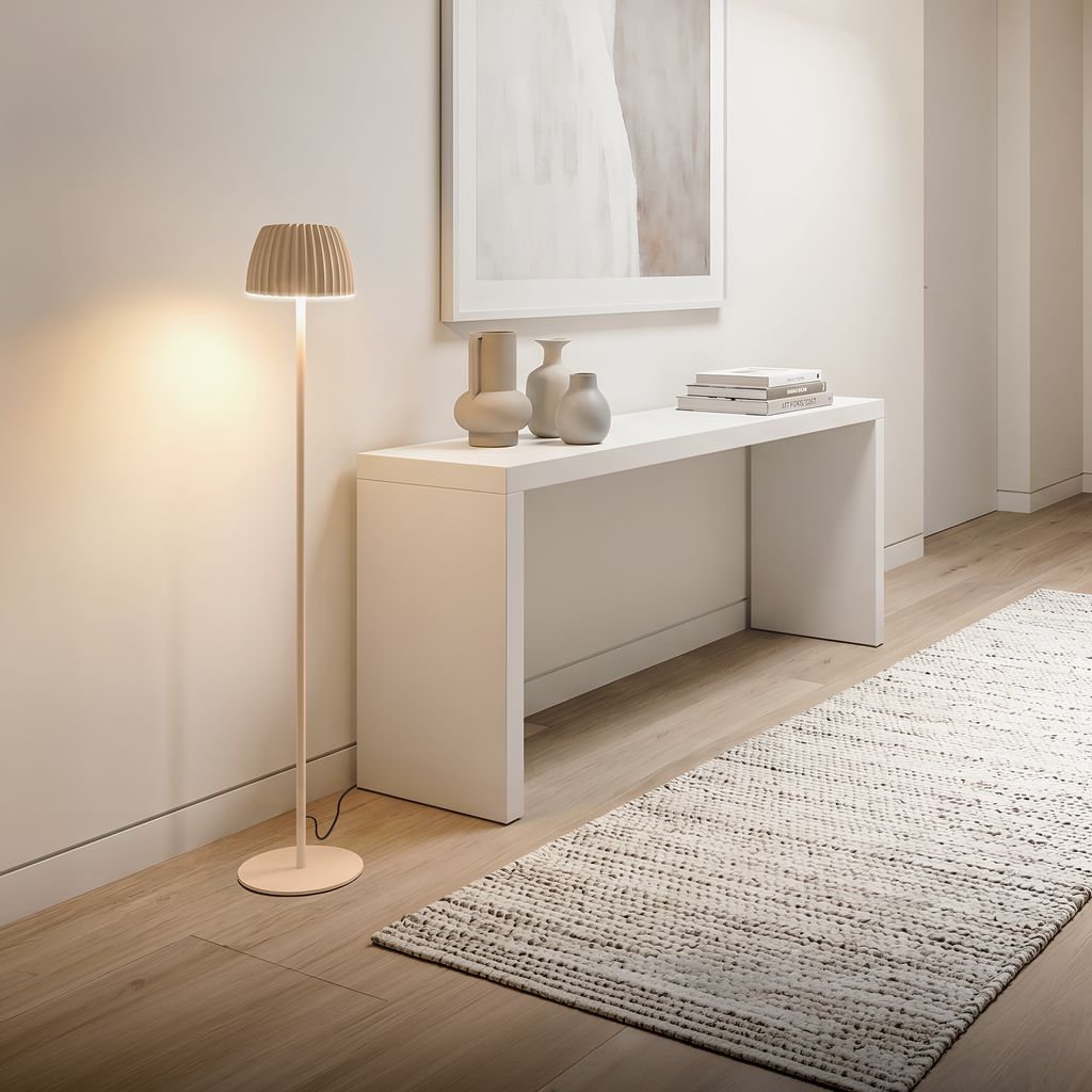 LED Floor Lamp Free Standing Warm Light Reading USB-C 8W Dimmer 1240mm Coffee