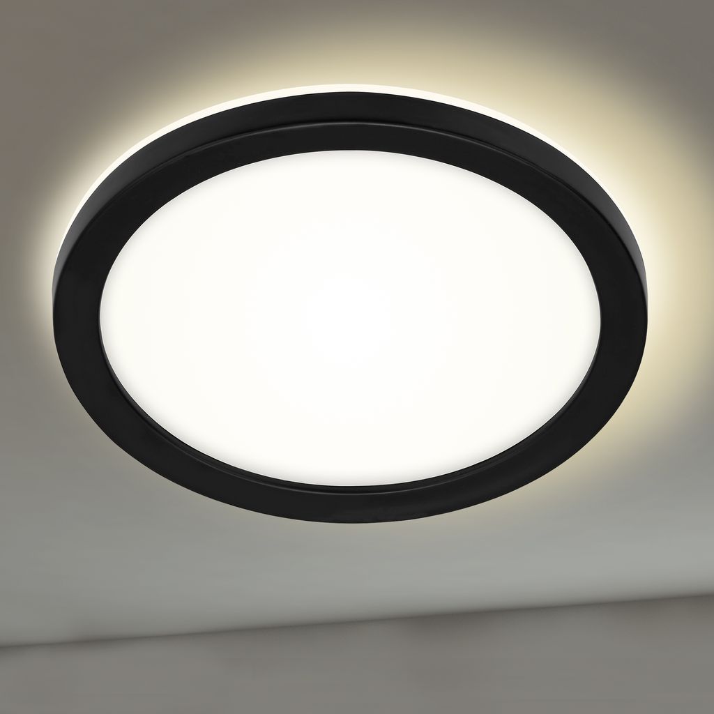 LED outdoor light Outdoor lamp incl. backlight effect IP44 8W Ø21cm Briloner