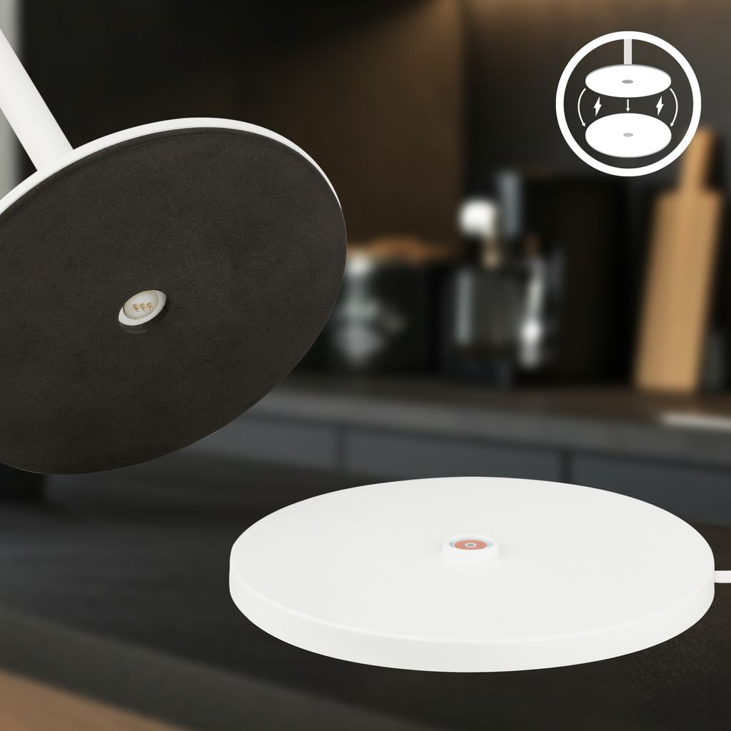 RGBW LED Tischleuchte kabellos IP44 Akku Tischlampe Ladestation Dimmbar Touch 5